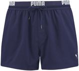 Rits zwemshort runner logo waistband blauw
