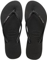 Dames slippers slim sparkle zwart