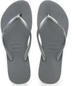 Dames teenslippers slim grijs