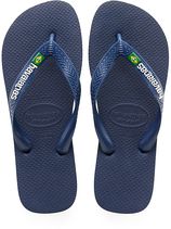 Kids teenslippers brazil logo donkerblauw