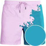 Kleurveranderende zwemshort blauw-roze