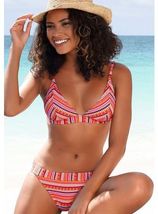 Triangelbikini met glinsterende strepen
