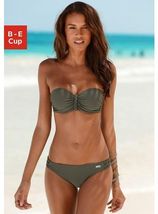 Beugelbikini in bandeaumodel trendige look, met afneembare bandjes, met gevlochten details