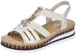 Sandalen zomerschoen, sandaal, keilhak, in metallic-look