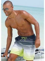 Zwemshort Sunset met trendy streepverloop