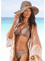 Beugelbikini met goudkleurig/zwarte accessoires