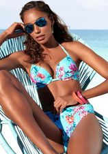 Push-upbikinitop Modern met bloemenprint