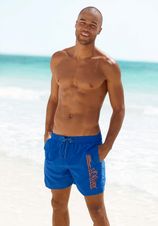 Zwemshort Philip met logoprint in used look