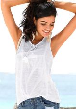 Tanktop met borduursel, zomertop, viscose