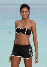 Zwemshort van microvezel, met buitenkoord, met achterzak, met klittenband