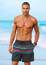 Zwemshort met contrastkleurige strepen