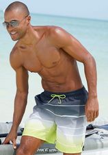 Zwemshort Sunset met trendy streepverloop