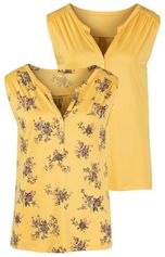 Shirttop in modieuze blouse-look (2-delig, Set van 2)