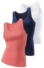 Tanktop Zonder zijnaden van zachte ribkwaliteit van katoen (Set van 3)
