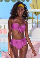 Beugelbikini in bandeaumodel met sierstrikje