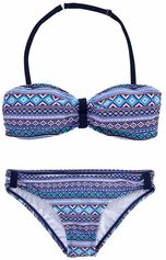 Bandeaubikini met grafische print