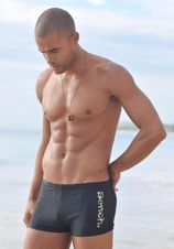 Zwemboxer met cool logo in camouflage-look