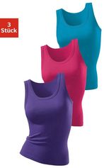 Tanktop Zonder zijnaden van zachte ribkwaliteit van katoen (Set van 3)