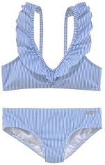 Bustierbikini met volants bij de hals