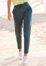 Sweatbroek met print op de broekspijpen en zakken, joggingbroek, loungebroek