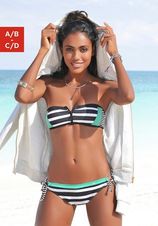 Bandeau-bikinitop ANITA met ritssluiting tussen de cups