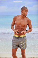 Zwemshort Adams met groot logo-opschrift