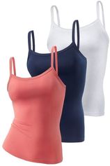 Top met spaghettibandjes Zonder zijnaden van zachte ribkwaliteit van katoen (Set van 3)
