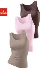 Tanktop Zonder zijnaden van zachte ribkwaliteit van katoen (Set van 3)
