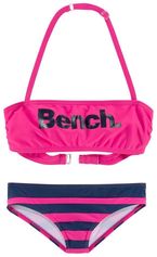 Bandeaubikini met grote logoprint