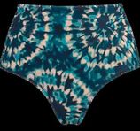 Lotus high waist bikini slip | blue and green dye