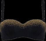 Ishtar strapless | wired padded black and egyptian gold