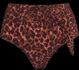 Jungle diva high waist bikini slip | brown and dark orange