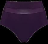 Cache coeur high waist bikini slip | deep purple
