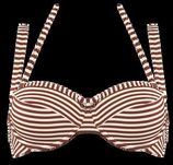 Holi vintage plunge balconette bikini top | wired padded red-ecru