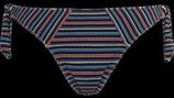 Holi vintage tie and bow bikini slip | dark blue rainbow
