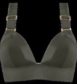 Cache coeur bralette bikini top | unwired padded seaweed green