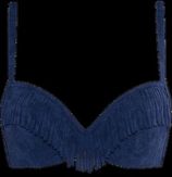 Alabama swing push up bikini top | wired padded deep blue waves