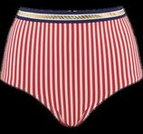 Victoria high waist bikini slip | red ivory blue