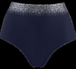 Ishtar high waist slip | midnight blue and silver