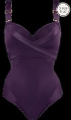 Cache coeur plunge balconette badpak | wired padded deep purple