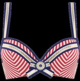 Victoria push up bikini top | wired padded red ivory blue
