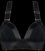 Cache coeur bralette bikini top | unwired padded black