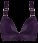Cache coeur bralette bikini top | unwired padded deep purple