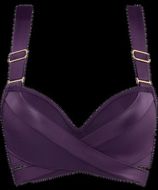 Cache coeur push up bikini top | wired padded deep purple