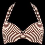 Holi vintage push up bikini top | wired padded red-ecru