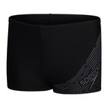 Jongens aquashort medley logo print zwart