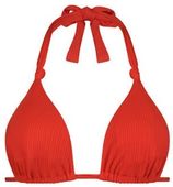 Voorgevormde triangel bikinitop rood