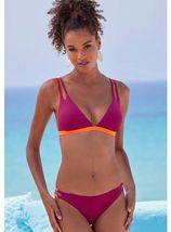 Triangel-bikinitop Yella met dubbele schouderbanden en contrastkleurige details