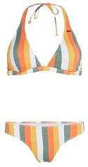 Voorgevormde halter bikini Marga Rita oranje/wit/groen