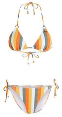 Voorgevormde triangel bikini Capri Bondey oranje/wit/groen